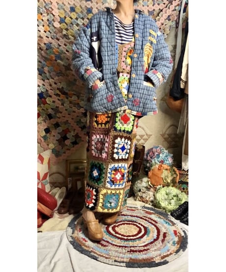 w.face quilting cat jacket