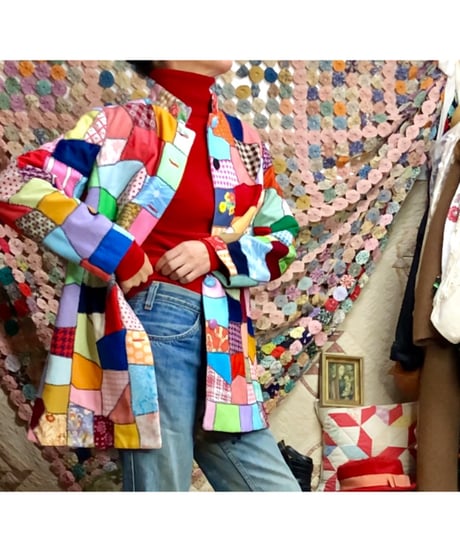 60-70s crazy quilt jacket