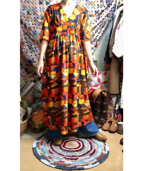 70s psychedelic easy dress