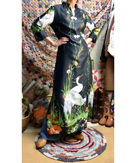 60s alice of california oriental dress