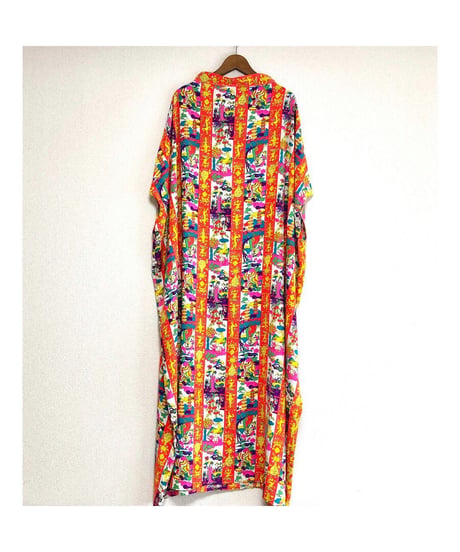 60s oriental print dress