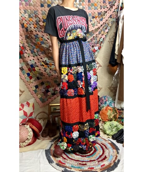 yo-yo quilt skirt