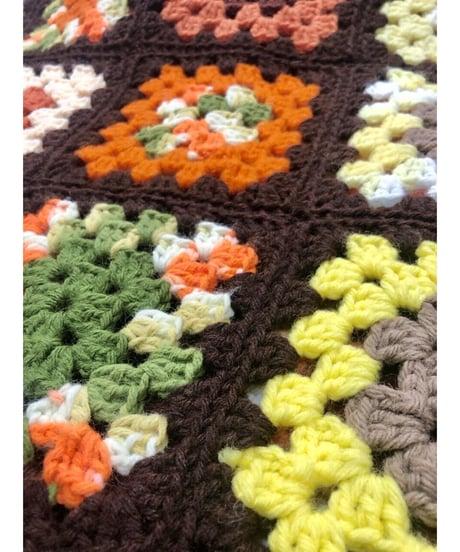 granny square skirt brown