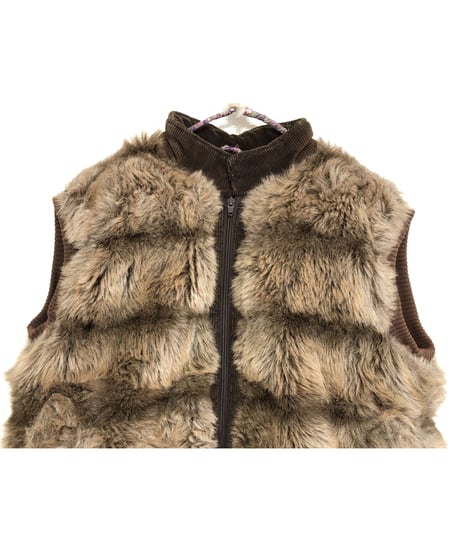 70-80's hansa branta by stearns faux fur down vest