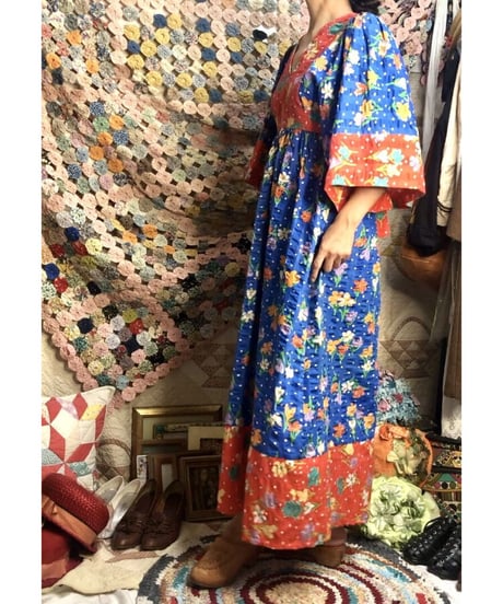 1970's flower one-piece