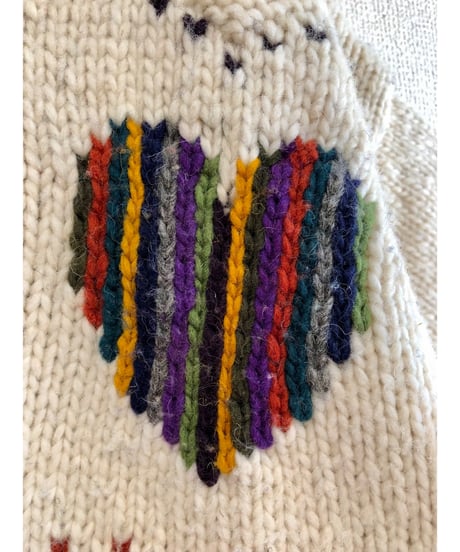 heart motif ecuador sweater