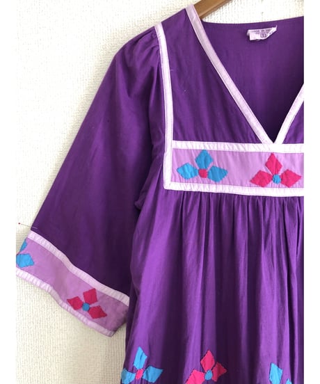 patchwork tiered dress