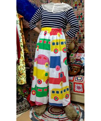 marimekko bo-boo super wide leg pants（70s fabric）B