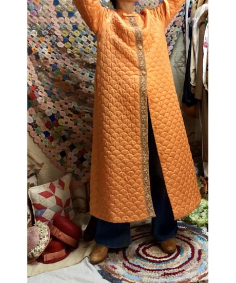 60's quilted robe