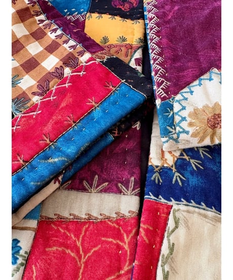 unique crazy quilt print jacket