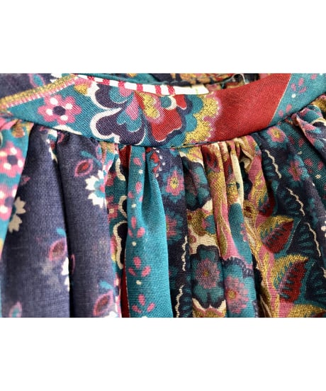 70's handkerchief motif dress