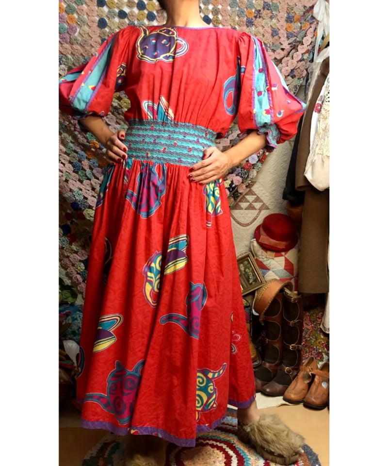 60〜70s vintage dress jeanVARON ドレス　ワンピース 60〜70s vintage dress jeanVARON ドレス ワンピース