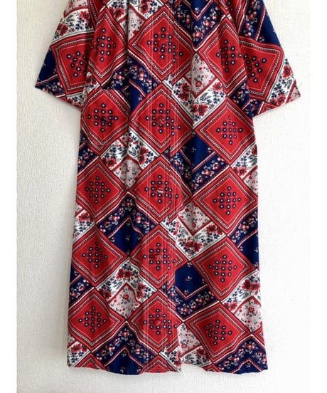handkerchief patchwork print robe