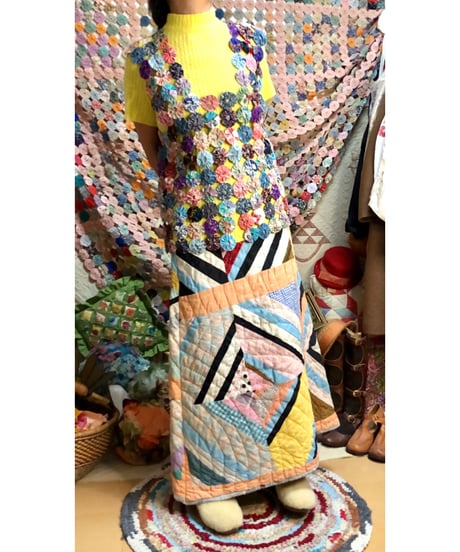 yo-yo quilt vest