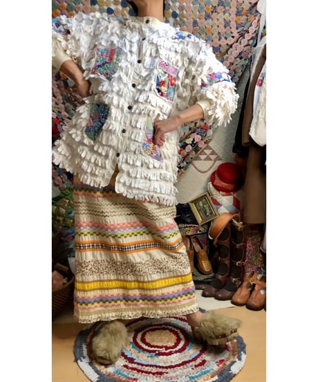 quilt patch fringe jacket