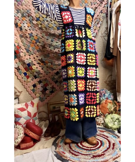 granny square one-piece black