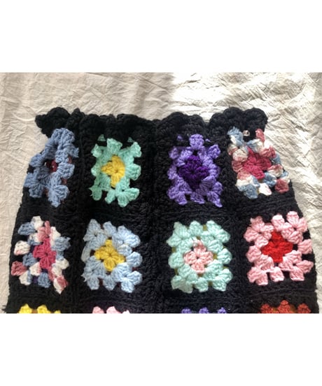granny square skirt  black