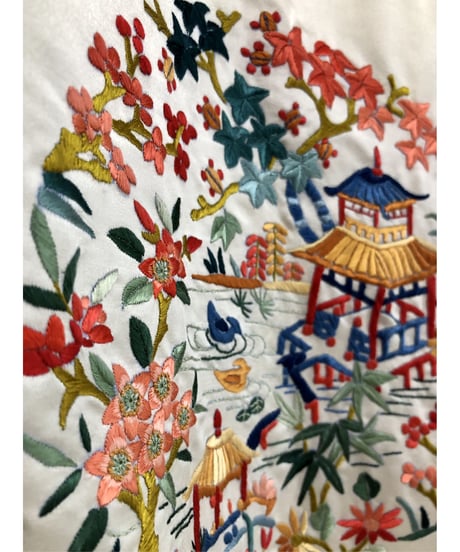 50's chinese embroidered robe