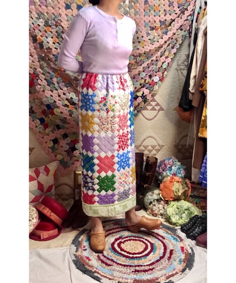 patchwork quilt skirt