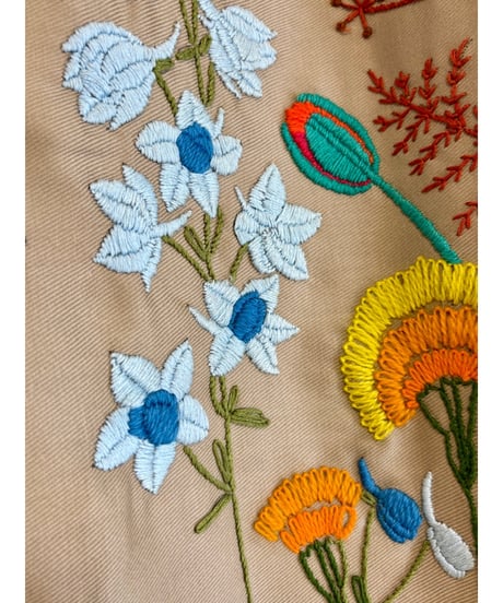 hand embroidered super wide leg pants