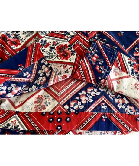handkerchief patchwork print robe