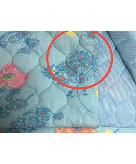 60-70's flower quilting robe