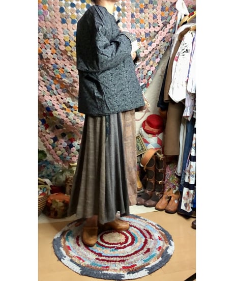 tree motif patchwork jacket