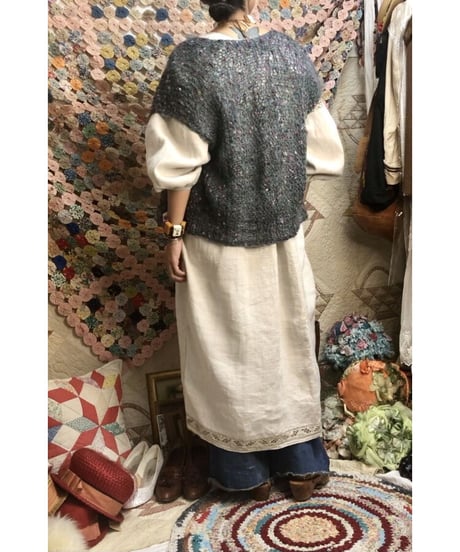 mix color knit vest