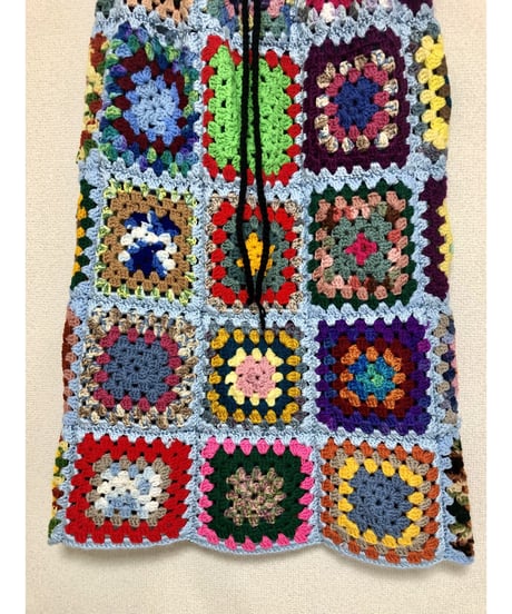 granny square one-piece blue