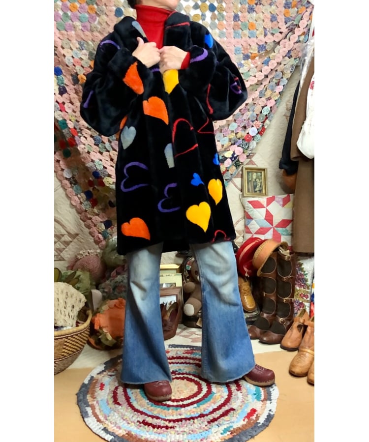 donnybrook faux fur heart motif coat | Quilt