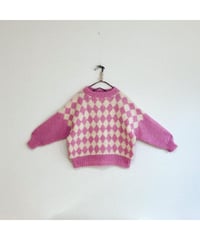 diamond pattern mohair sweater