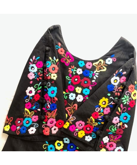 60-70's hand embroidered mexican dress