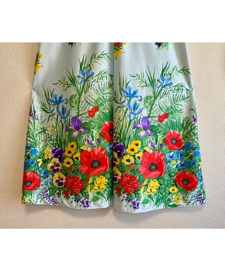 70-80s flower dress