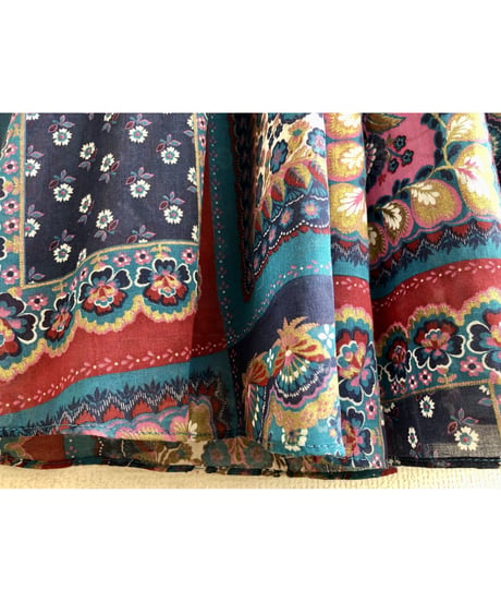 70's handkerchief motif dress