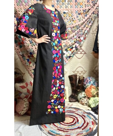 60-70's hand embroidered mexican dress