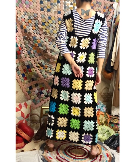 granny square one-piece black