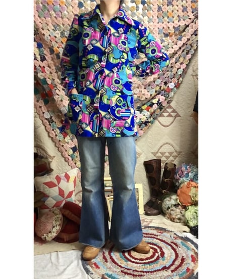 60-70's psychedelic shirt jacket