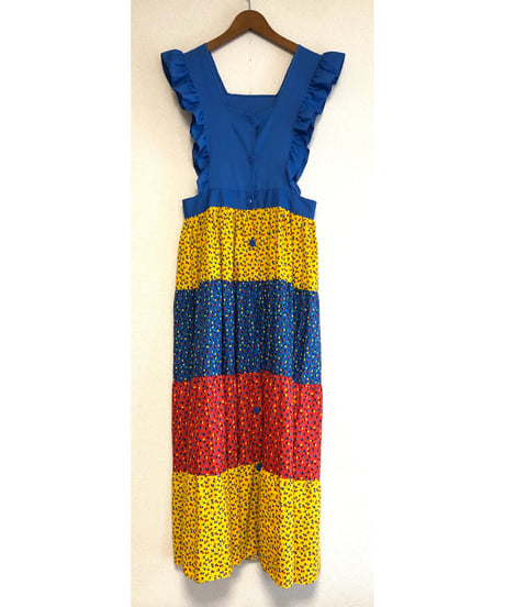 70s tiered apron dress