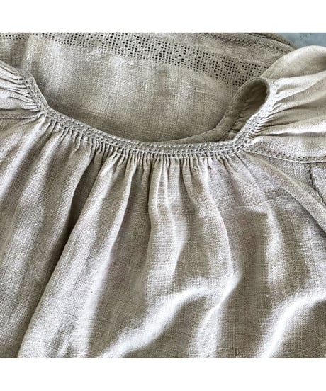 vintage ukrainian embroidered one-piece linen white