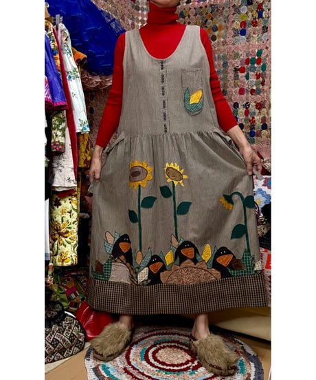 90s flower patch dress