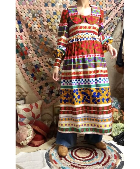 flower striped dress