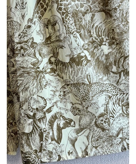 animal jungle super wide leg pants（70s fabric）