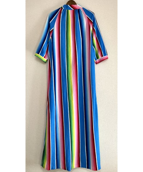 70s multicolored stripe dress