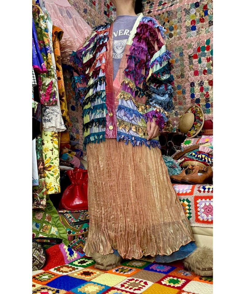 paula sweet silk fringe jacket | Quilt