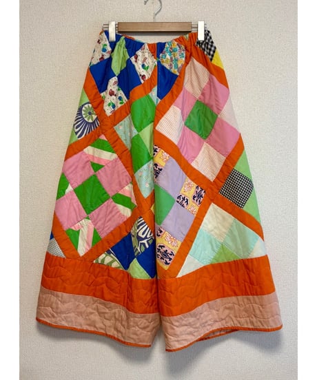 70s patchwork quilt wide leg pants