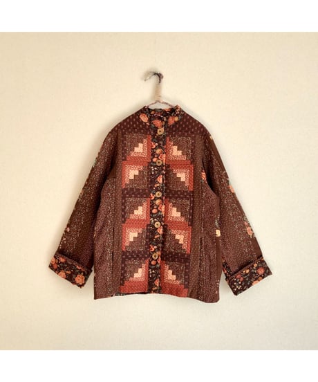 w.face flower patchwork  jacket