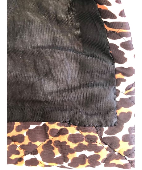 70s quilting leopard skirt