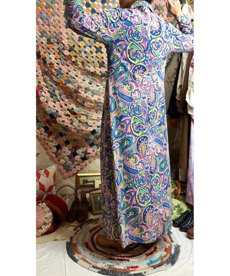 70's paisley dress