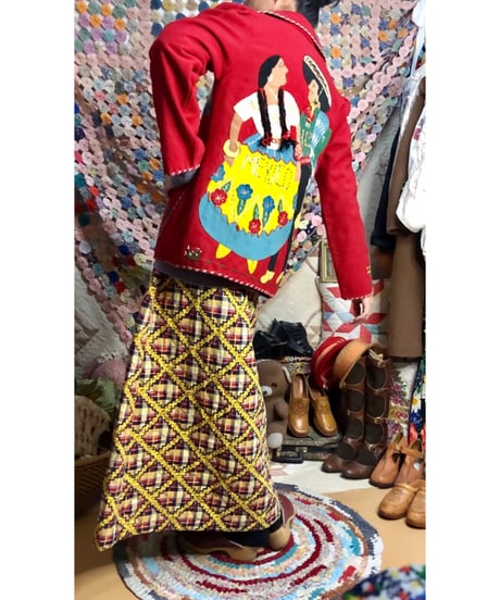 50s mexican wool patch jacket