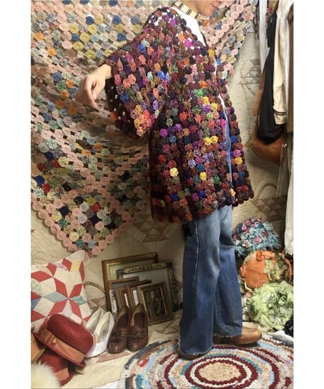 yo-yo quilt gown